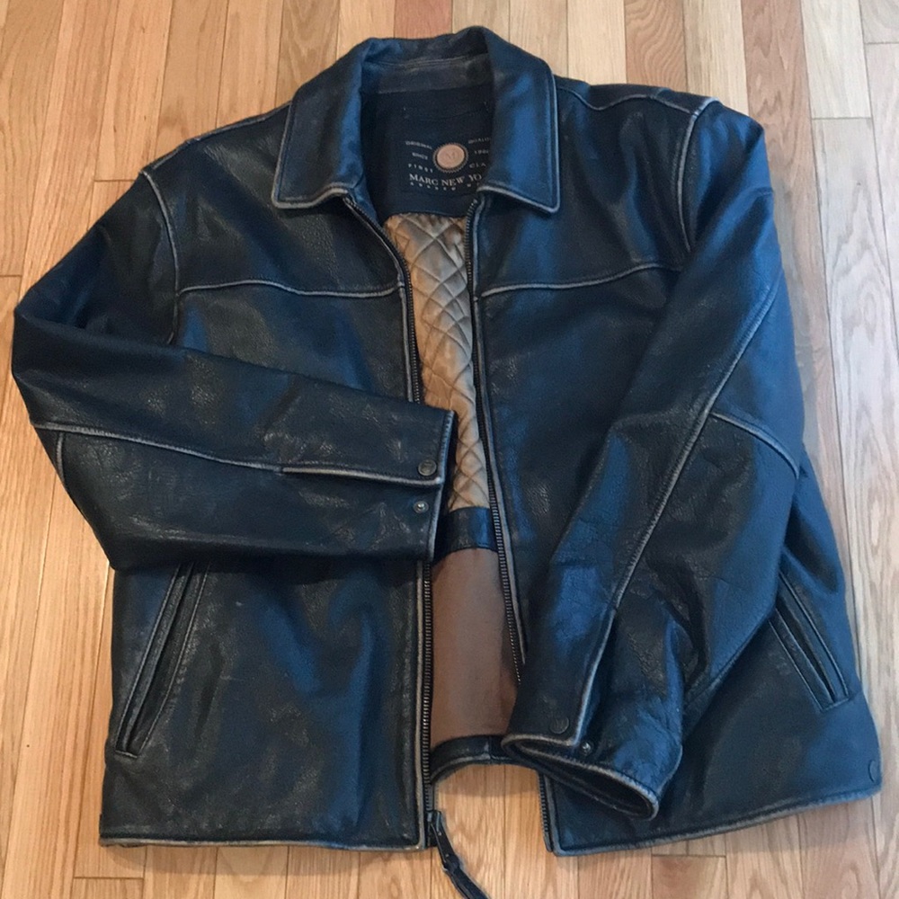 Andrew Marc New York Distressed Leather Jacket